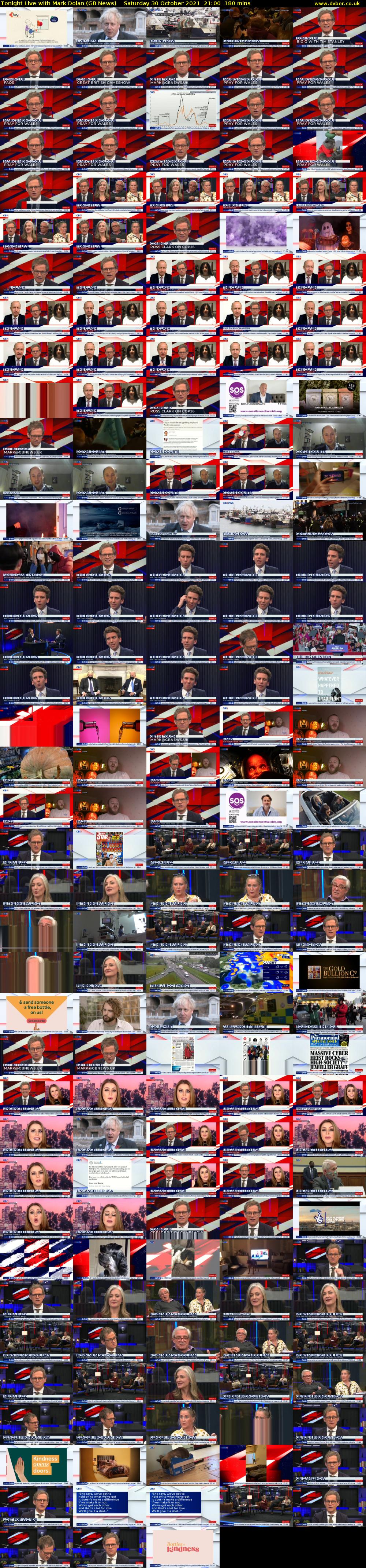 Tonight Live with Mark Dolan (GB News) Saturday 30 October 2021 21:00 - 00:00