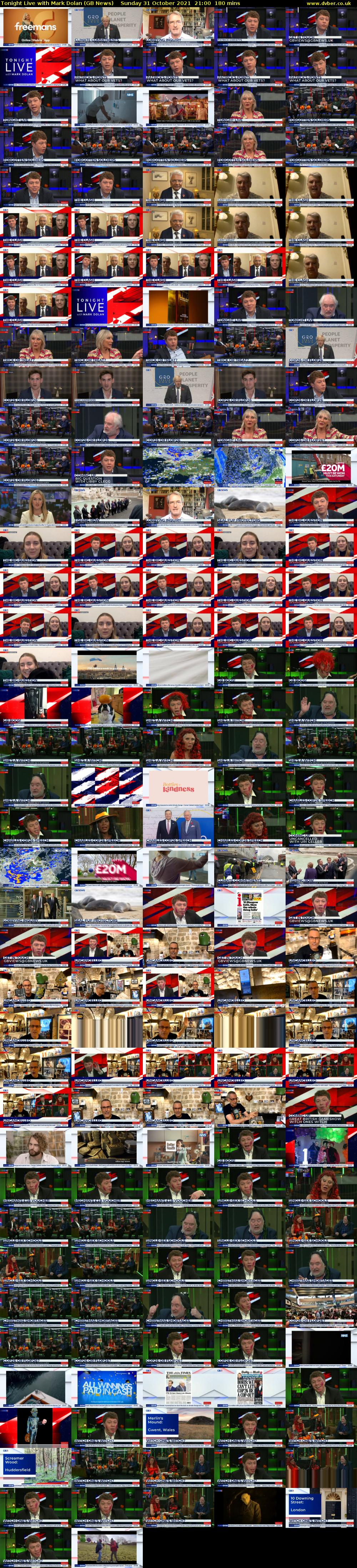 Tonight Live with Mark Dolan (GB News) Sunday 31 October 2021 21:00 - 00:00