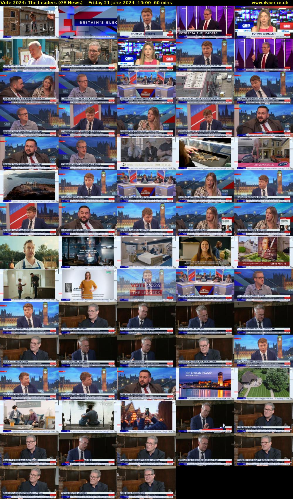 Vote 2024: The Leaders (GB News) Friday 21 June 2024 19:00 - 20:00