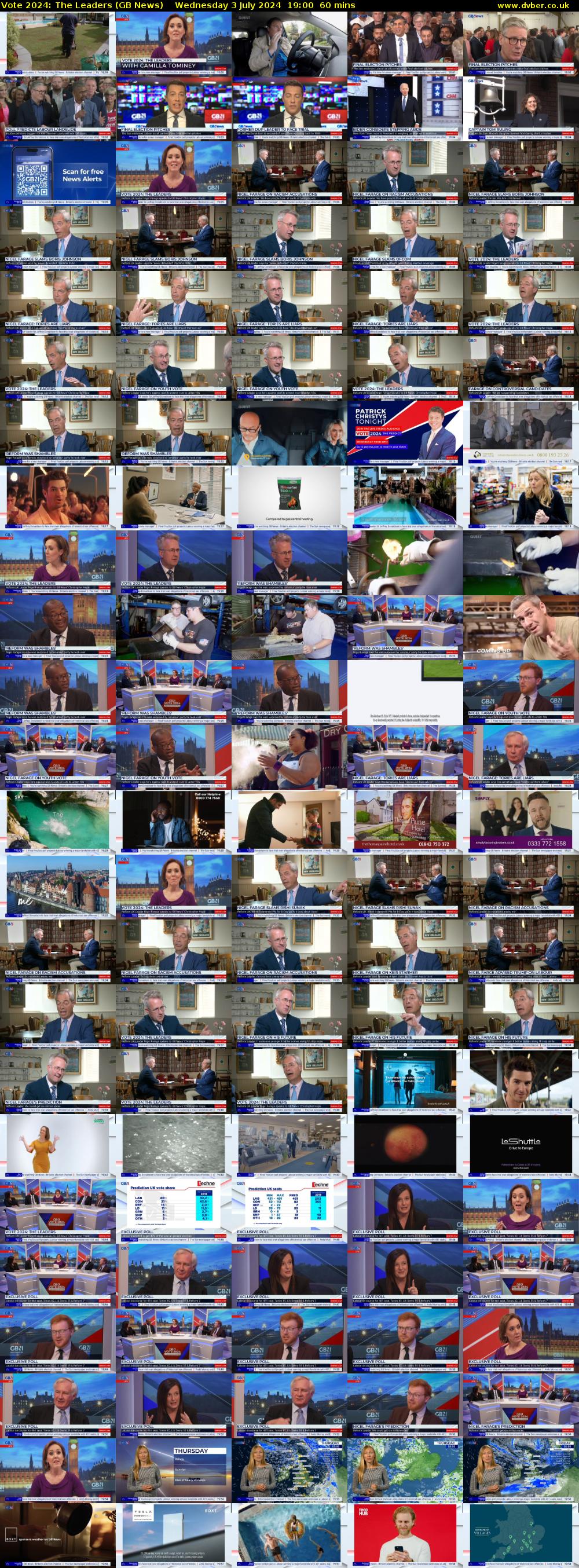 Vote 2024: The Leaders (GB News) Wednesday 3 July 2024 19:00 - 20:00