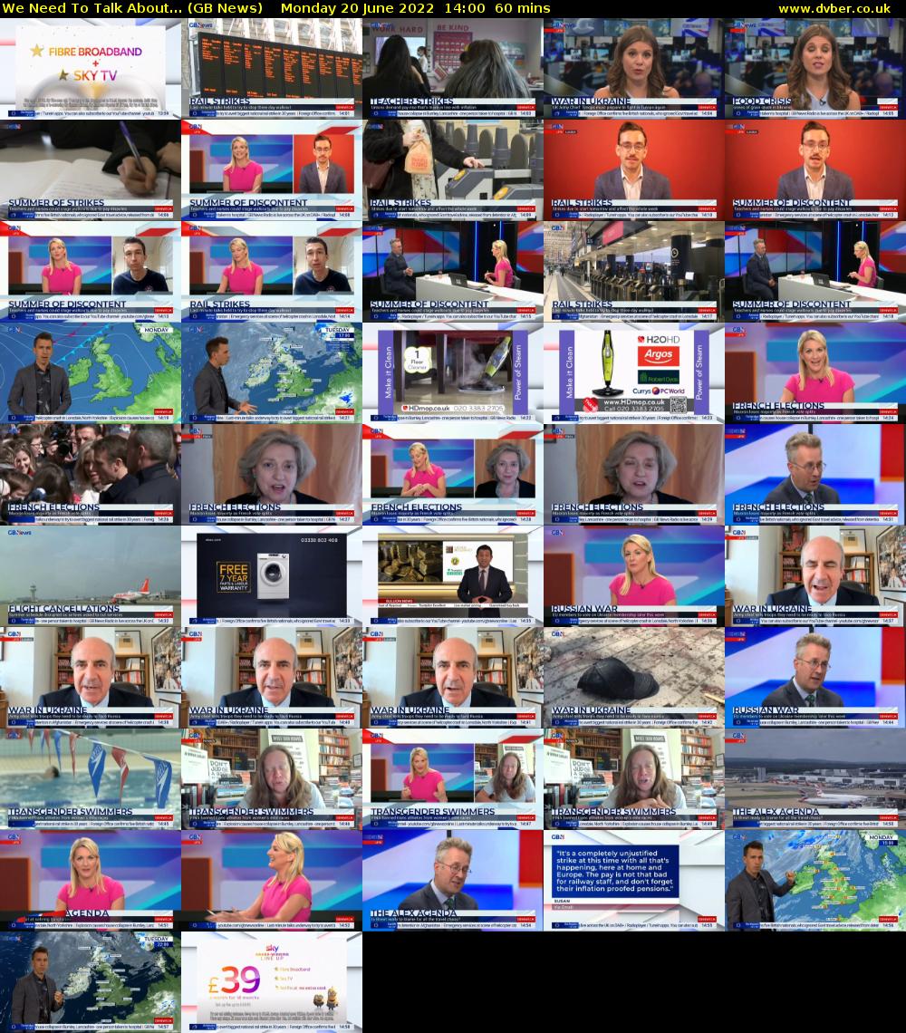 We Need To Talk About... (GB News) Monday 20 June 2022 14:00 - 15:00
