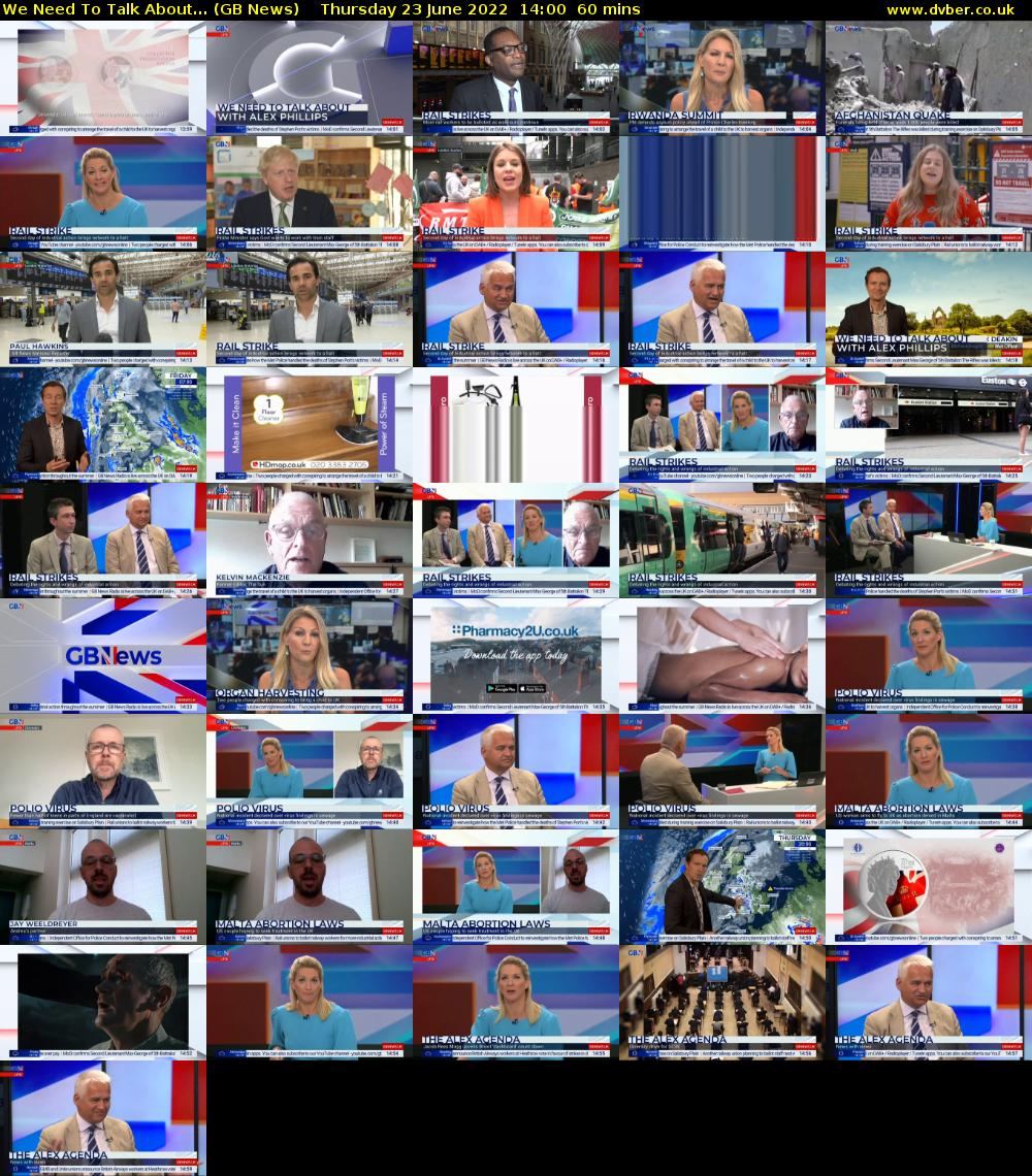 We Need To Talk About... (GB News) Thursday 23 June 2022 14:00 - 15:00