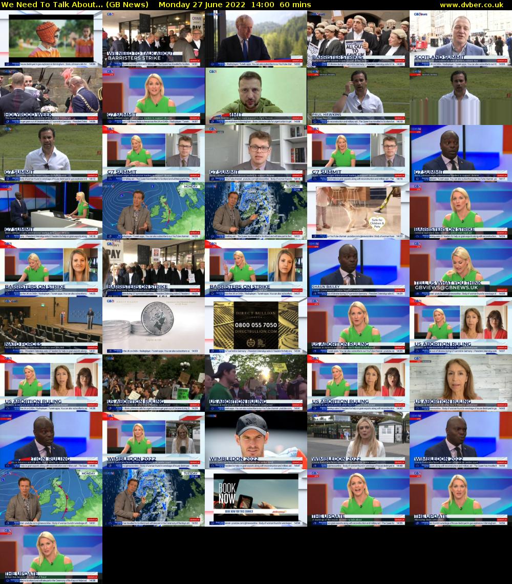 We Need To Talk About... (GB News) Monday 27 June 2022 14:00 - 15:00