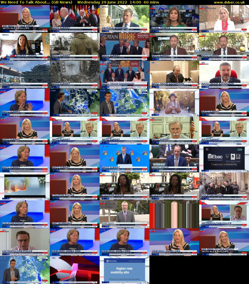 We Need To Talk About... (GB News) Wednesday 29 June 2022 14:00 - 15:00