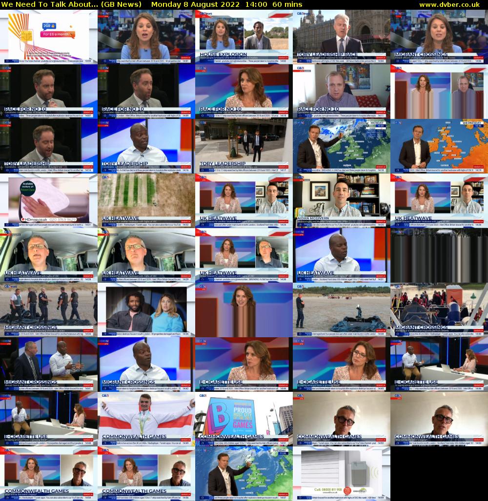 We Need To Talk About... (GB News) Monday 8 August 2022 14:00 - 15:00