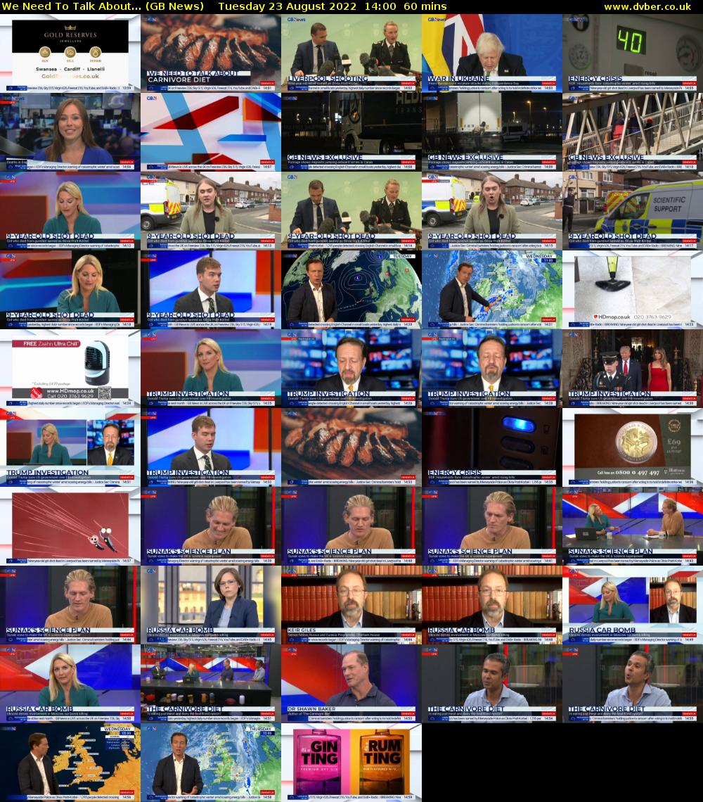We Need To Talk About... (GB News) Tuesday 23 August 2022 14:00 - 15:00