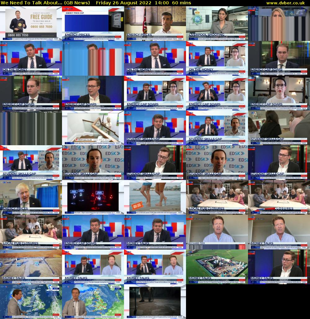 We Need To Talk About... (GB News) Friday 26 August 2022 14:00 - 15:00