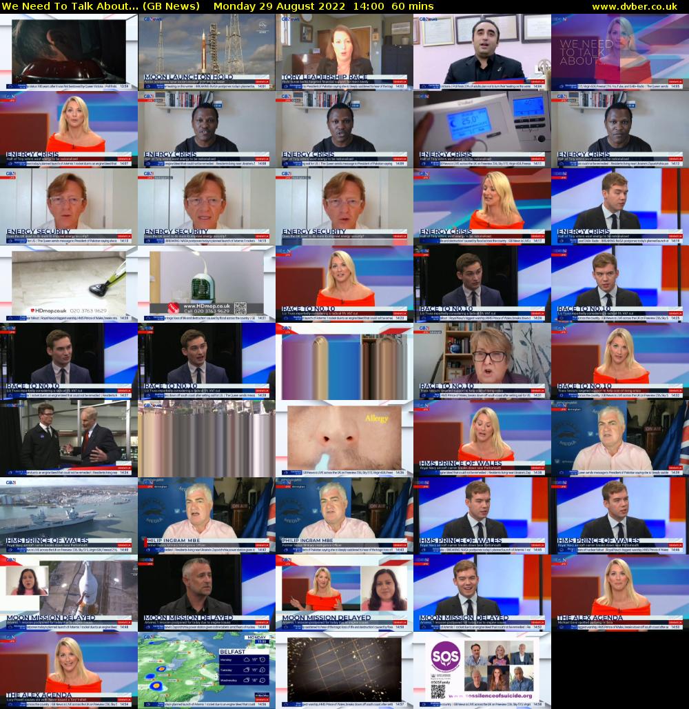 We Need To Talk About... (GB News) Monday 29 August 2022 14:00 - 15:00