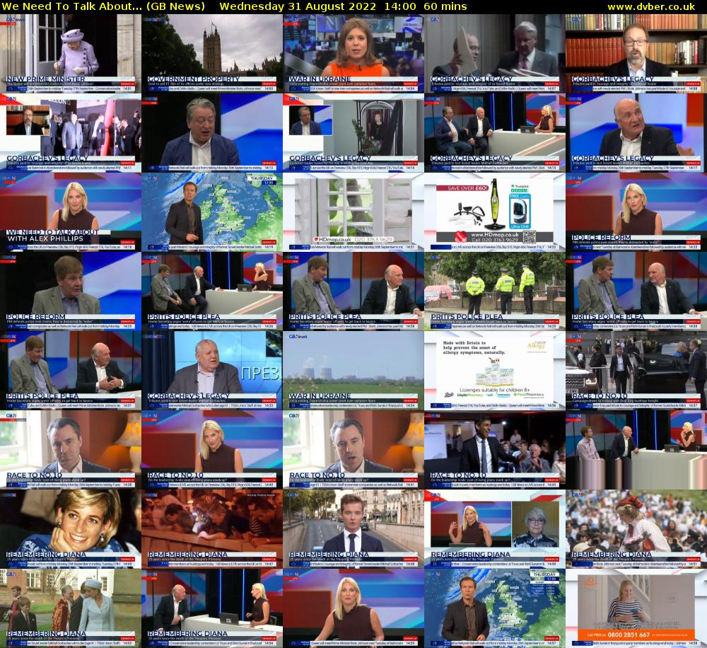 We Need To Talk About... (GB News) Wednesday 31 August 2022 14:00 - 15:00