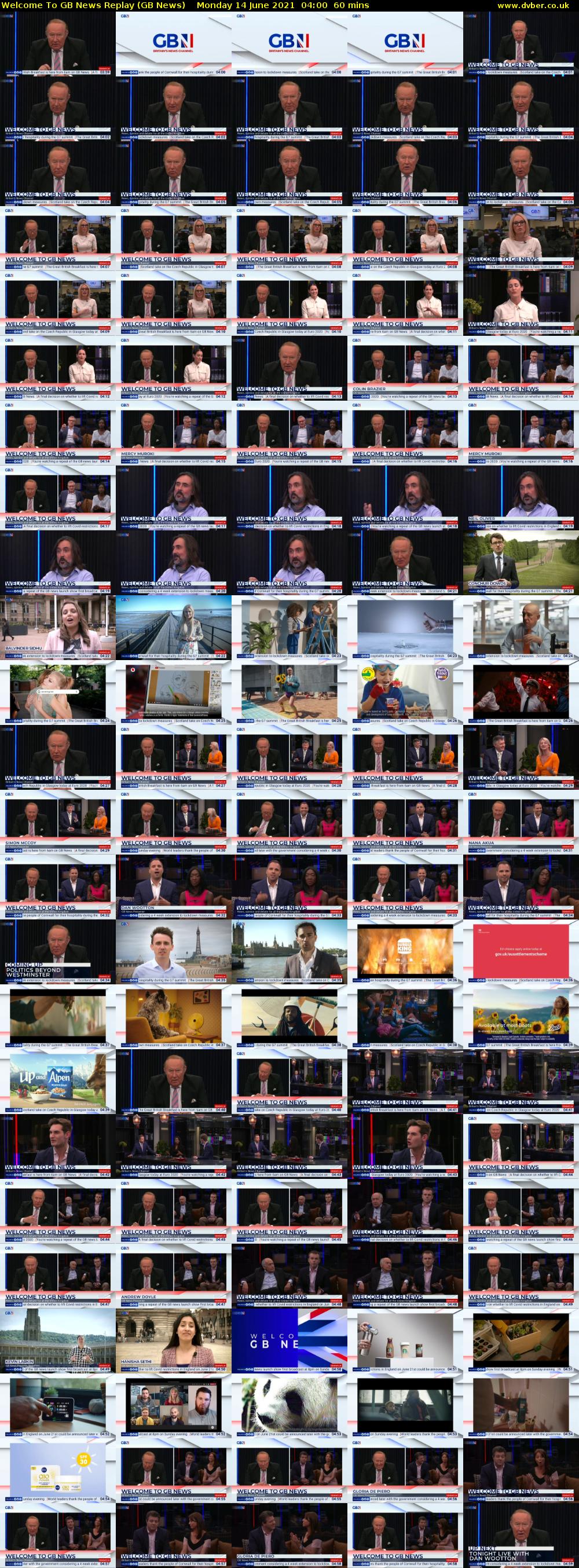 Welcome To GB News Replay (GB News) Monday 14 June 2021 04:00 - 05:00