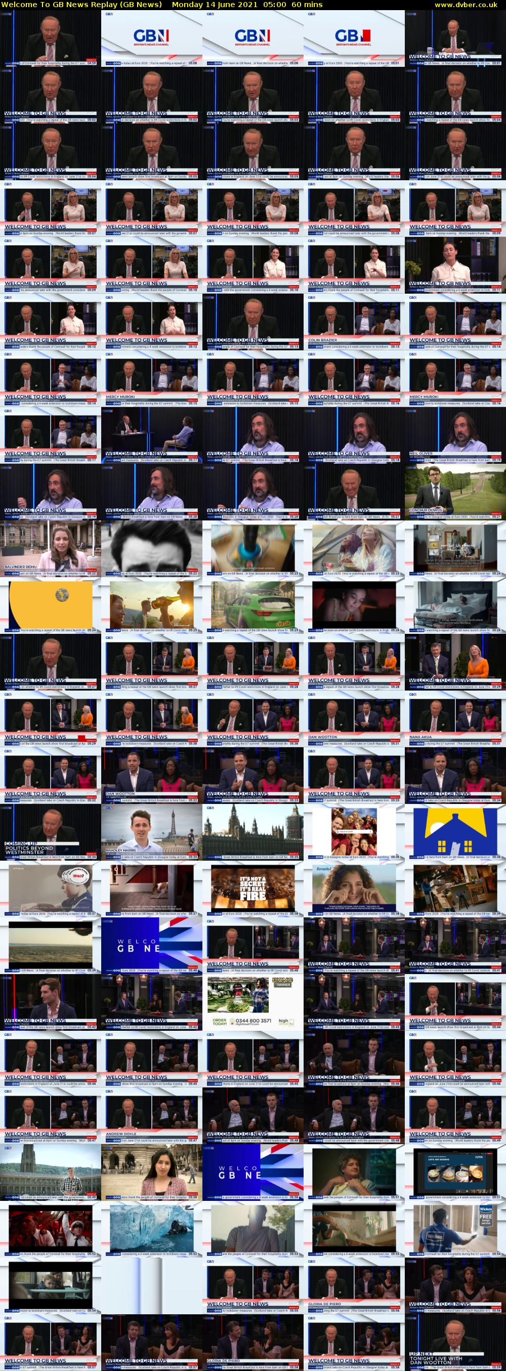Welcome To GB News Replay (GB News) Monday 14 June 2021 05:00 - 06:00