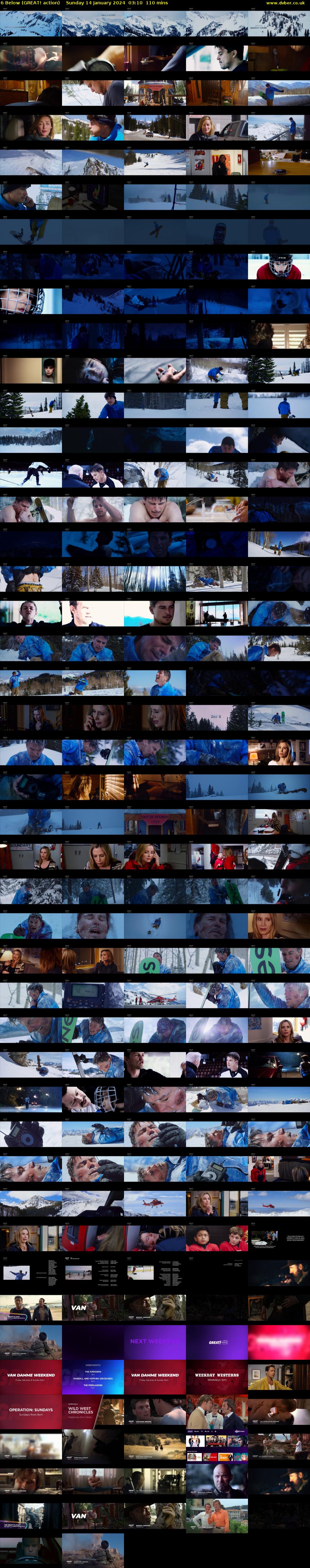 6 Below (GREAT! action) Sunday 14 January 2024 03:10 - 05:00