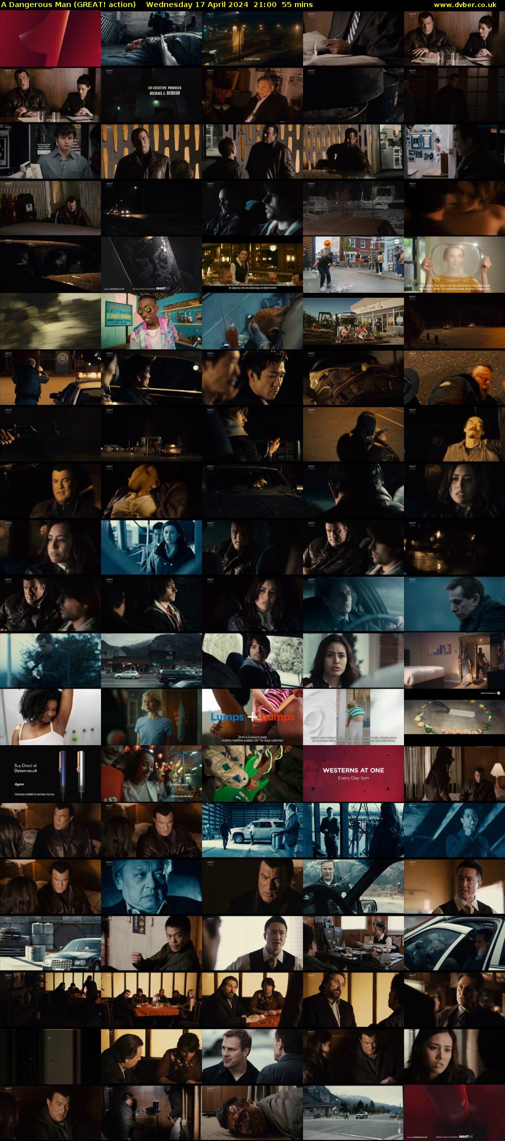 A Dangerous Man (GREAT! action) Wednesday 17 April 2024 21:00 - 21:55