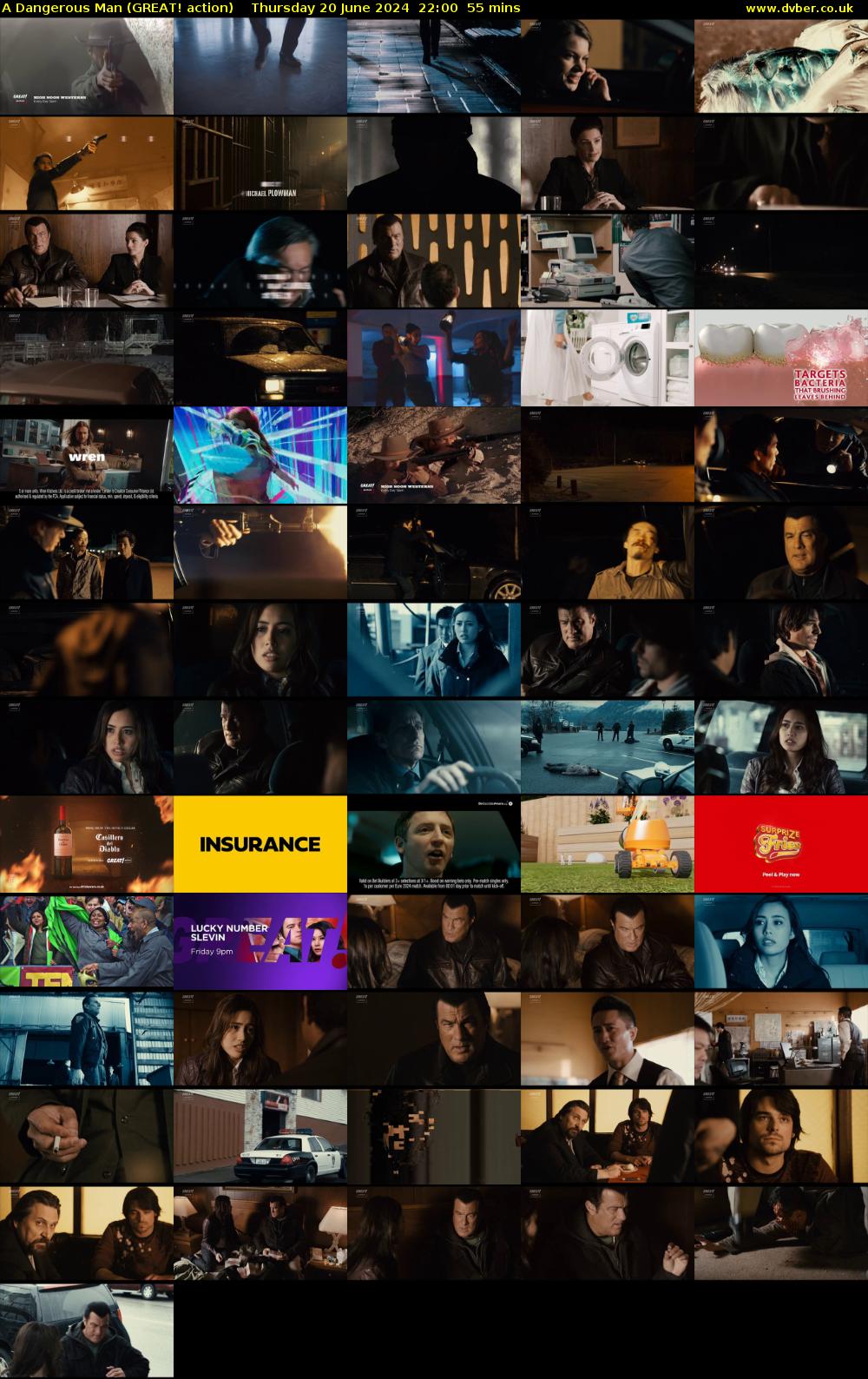 A Dangerous Man (GREAT! action) Thursday 20 June 2024 22:00 - 22:55