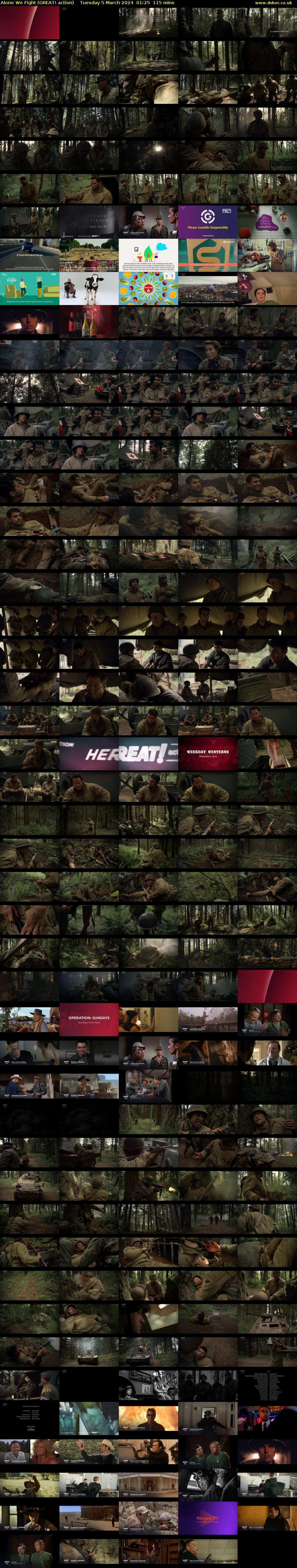 Alone We Fight (GREAT! action) Tuesday 5 March 2024 01:25 - 03:20