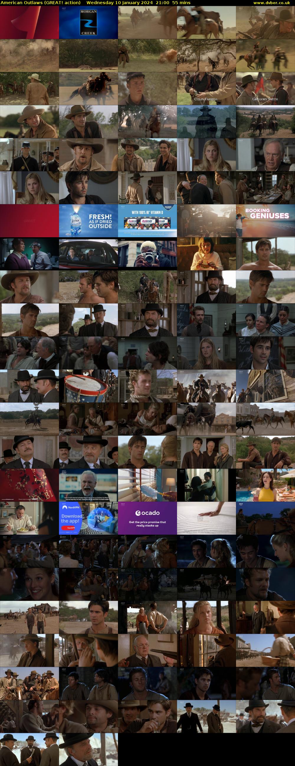 American Outlaws (GREAT! action) Wednesday 10 January 2024 21:00 - 21:55