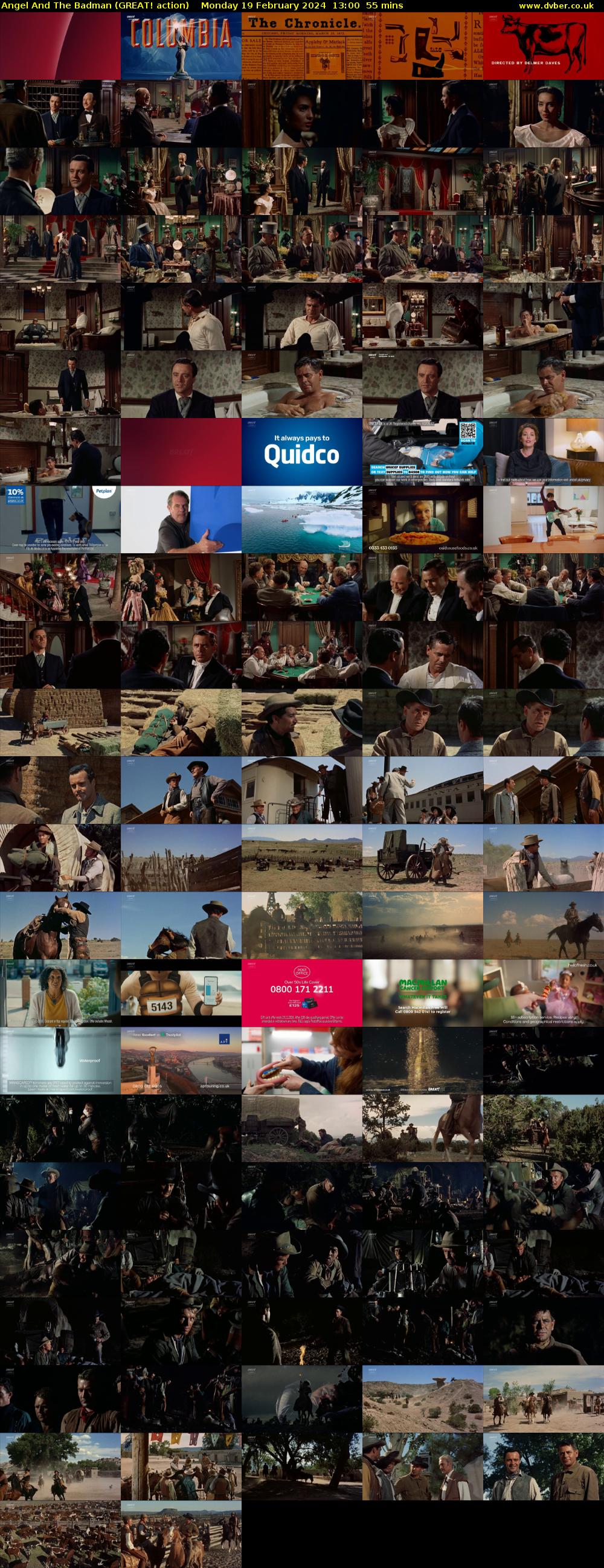 Angel And The Badman (GREAT! action) Monday 19 February 2024 13:00 - 13:55