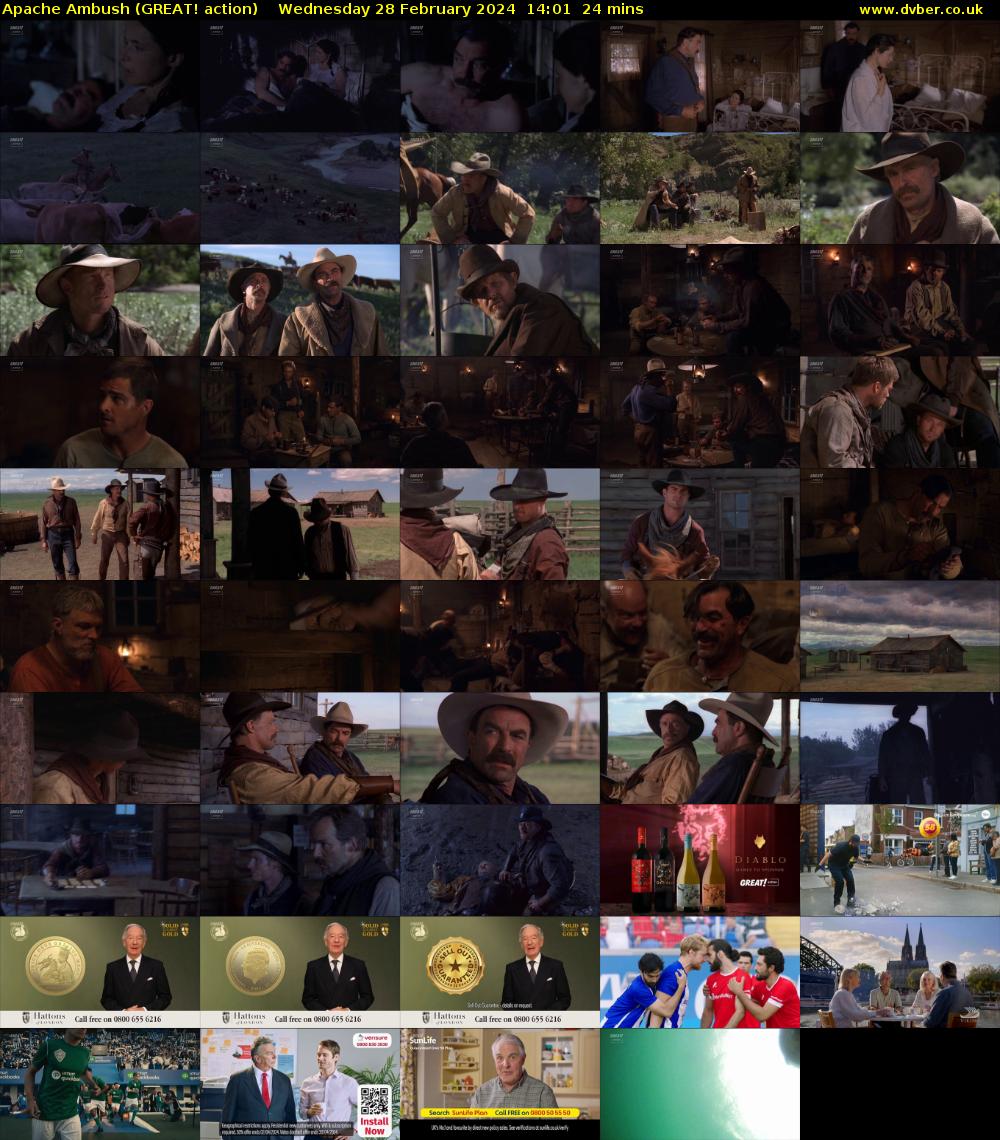 Apache Ambush (GREAT! action) Wednesday 28 February 2024 14:01 - 14:25