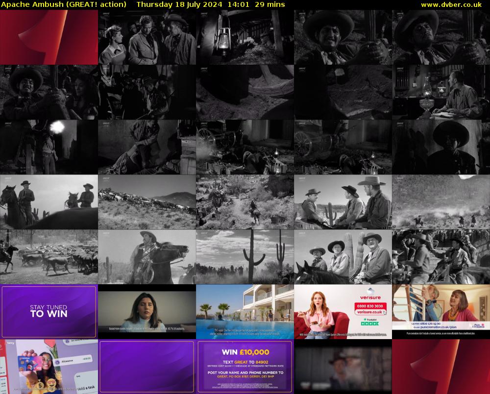 Apache Ambush (GREAT! action) Thursday 18 July 2024 14:01 - 14:30