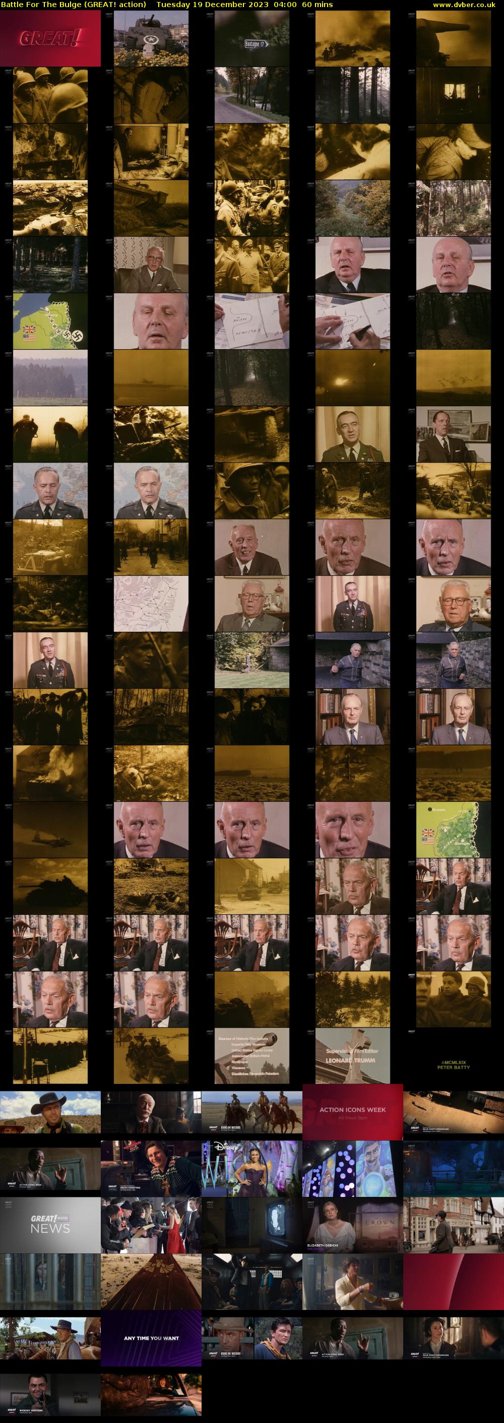 Battle For The Bulge (GREAT! action) Tuesday 19 December 2023 04:00 - 05:00
