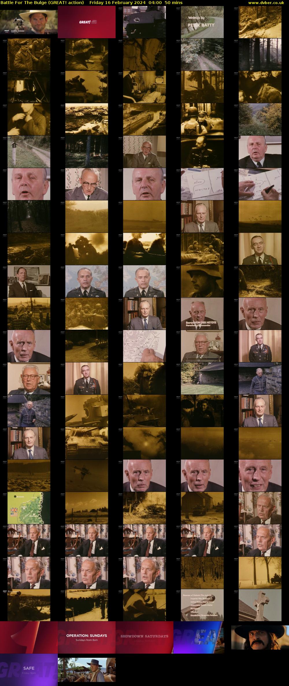 Battle For The Bulge (GREAT! action) Friday 16 February 2024 04:00 - 04:50