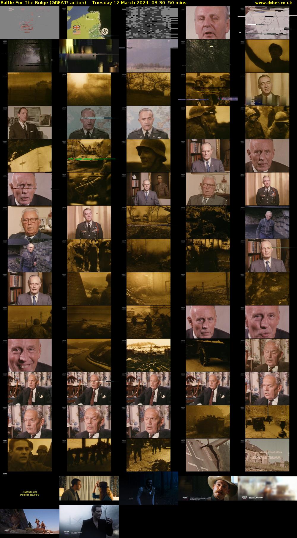 Battle For The Bulge (GREAT! action) Tuesday 12 March 2024 03:30 - 04:20