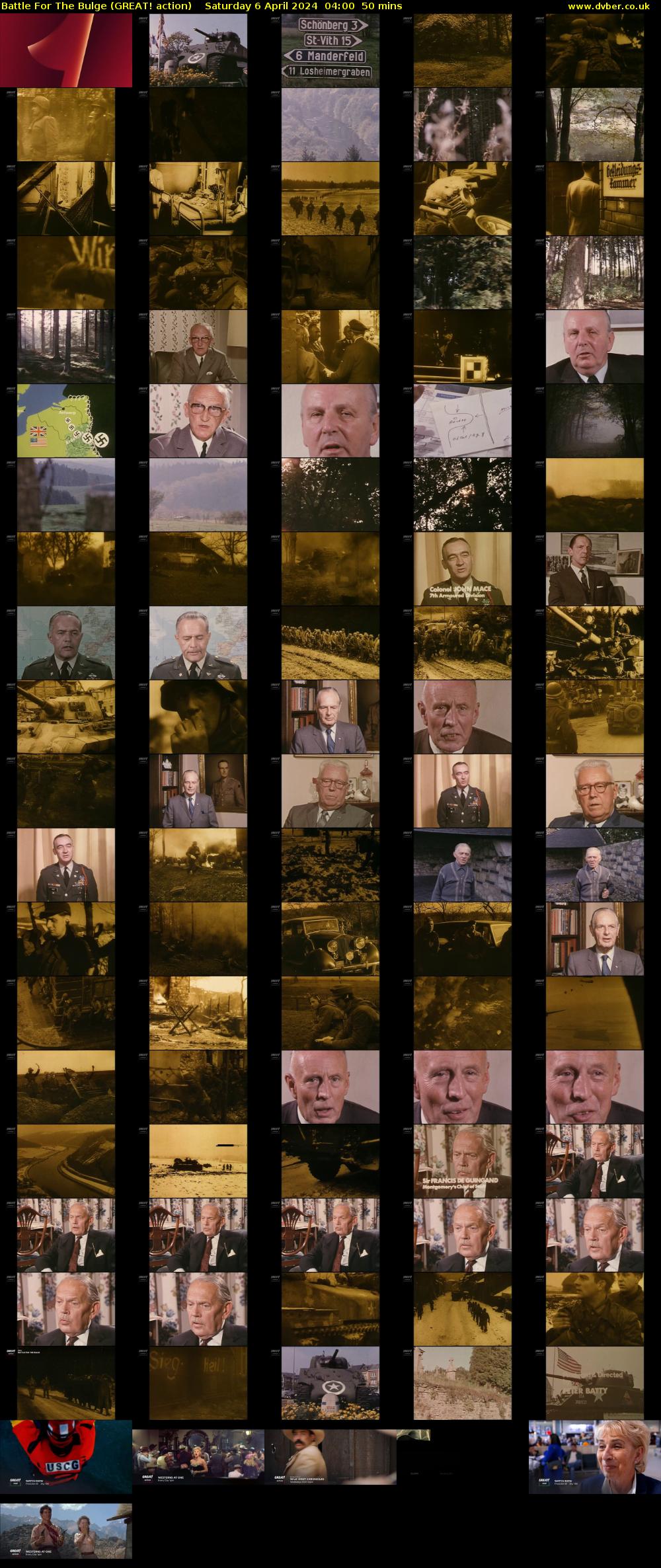 Battle For The Bulge (GREAT! action) Saturday 6 April 2024 04:00 - 04:50