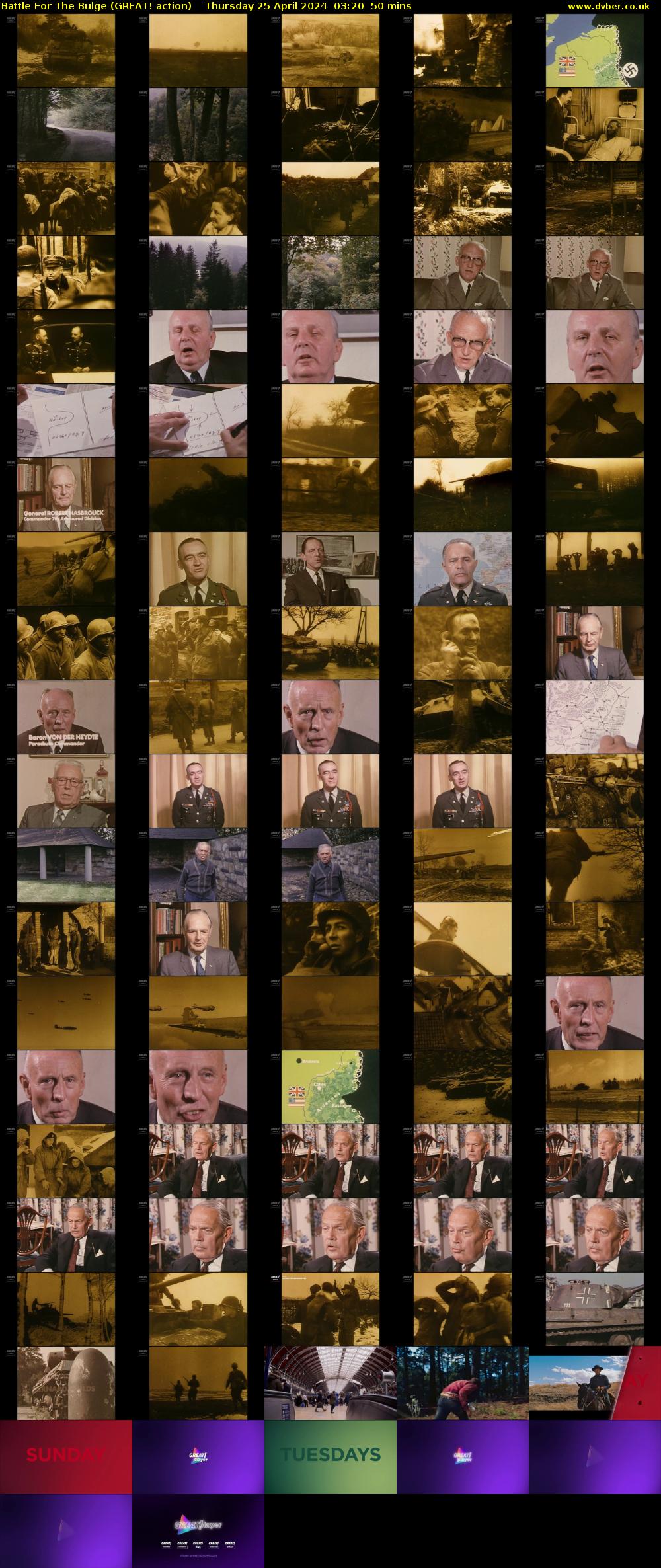 Battle For The Bulge (GREAT! action) Thursday 25 April 2024 03:20 - 04:10