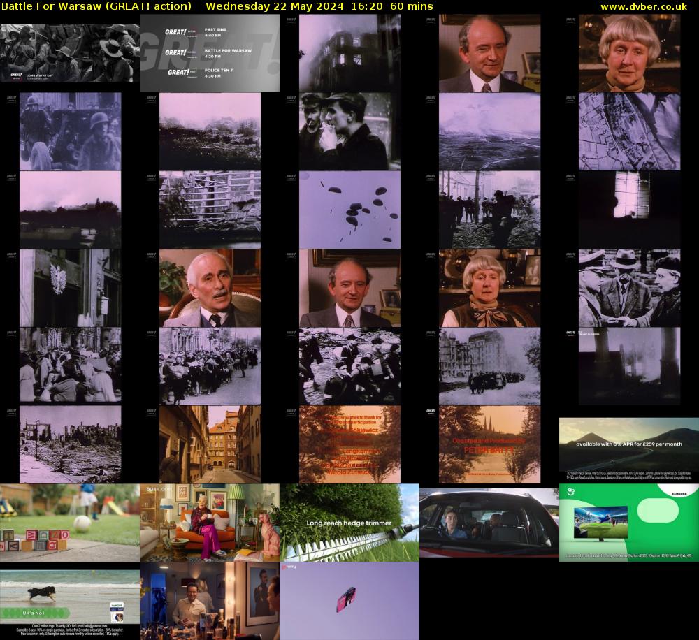 Battle For Warsaw (GREAT! action) Wednesday 22 May 2024 16:20 - 17:20