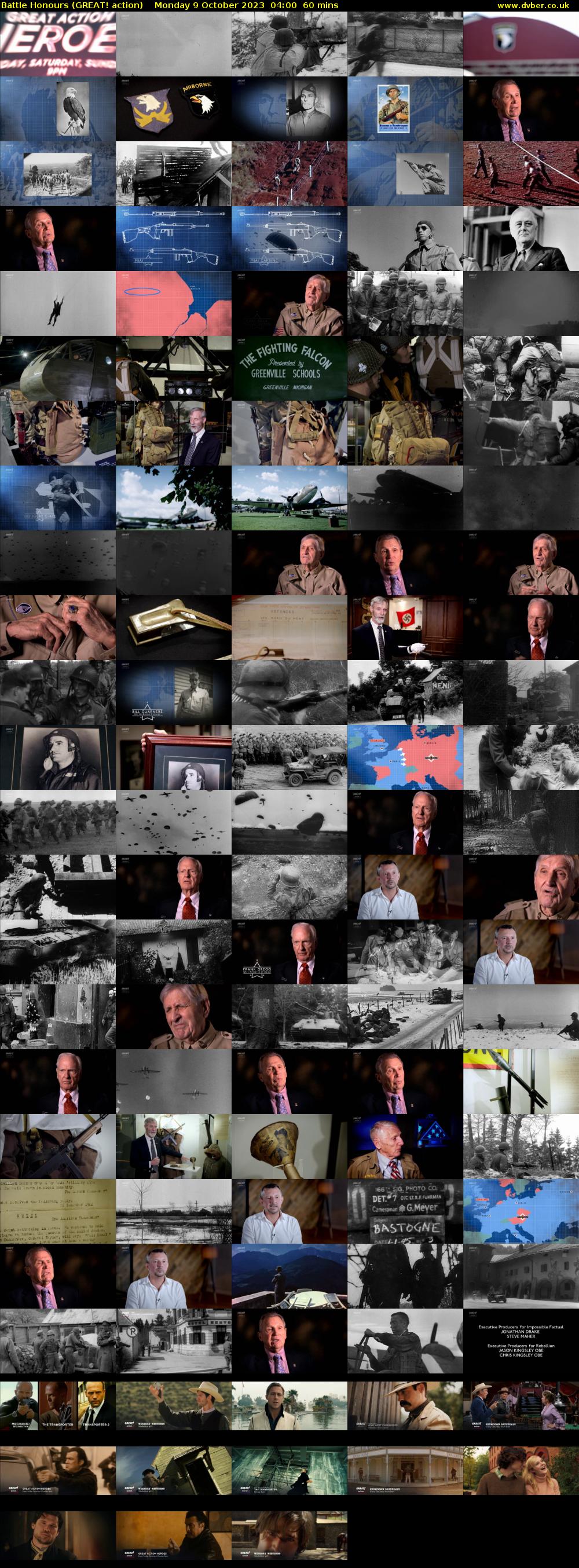 Battle Honours (GREAT! action) Monday 9 October 2023 04:00 - 05:00