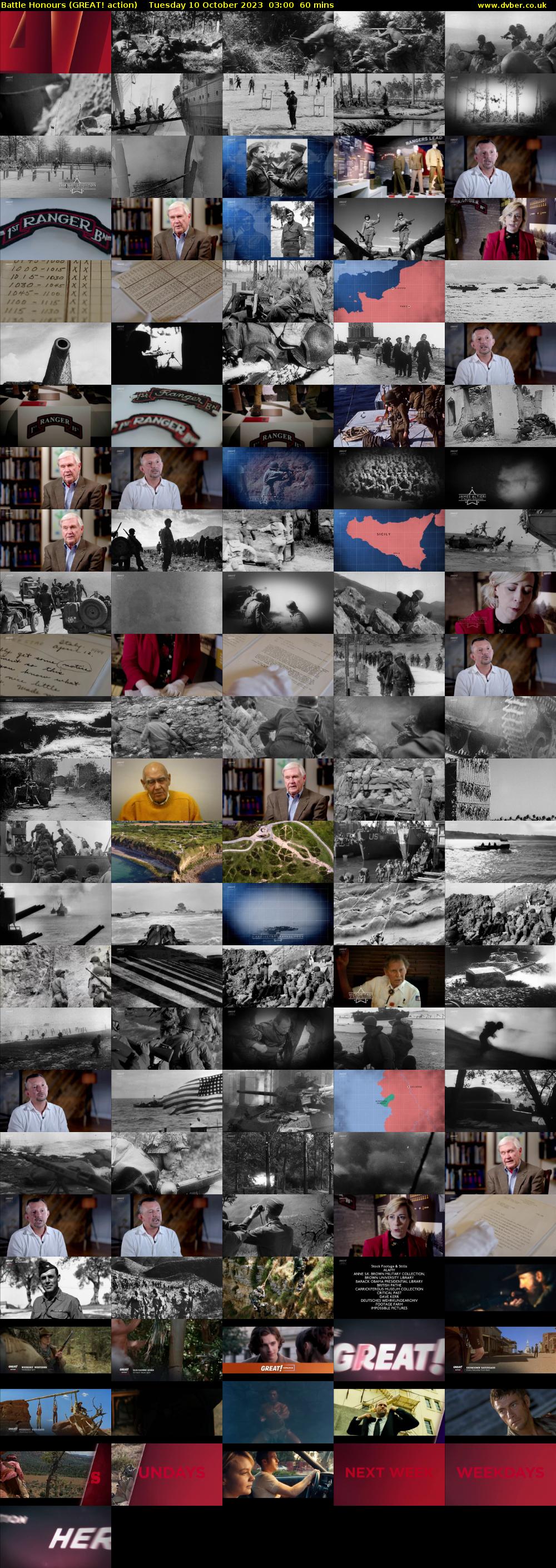 Battle Honours (GREAT! action) Tuesday 10 October 2023 03:00 - 04:00