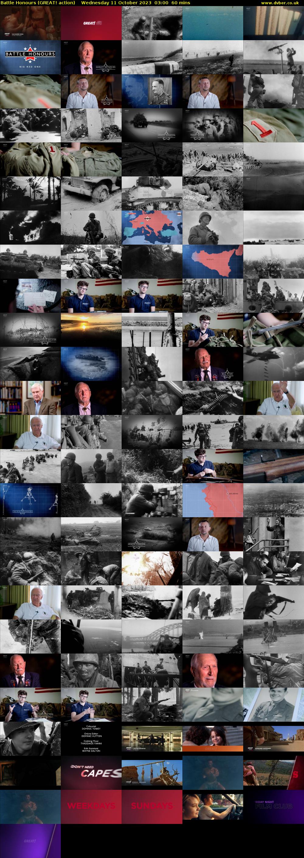 Battle Honours (GREAT! action) Wednesday 11 October 2023 03:00 - 04:00