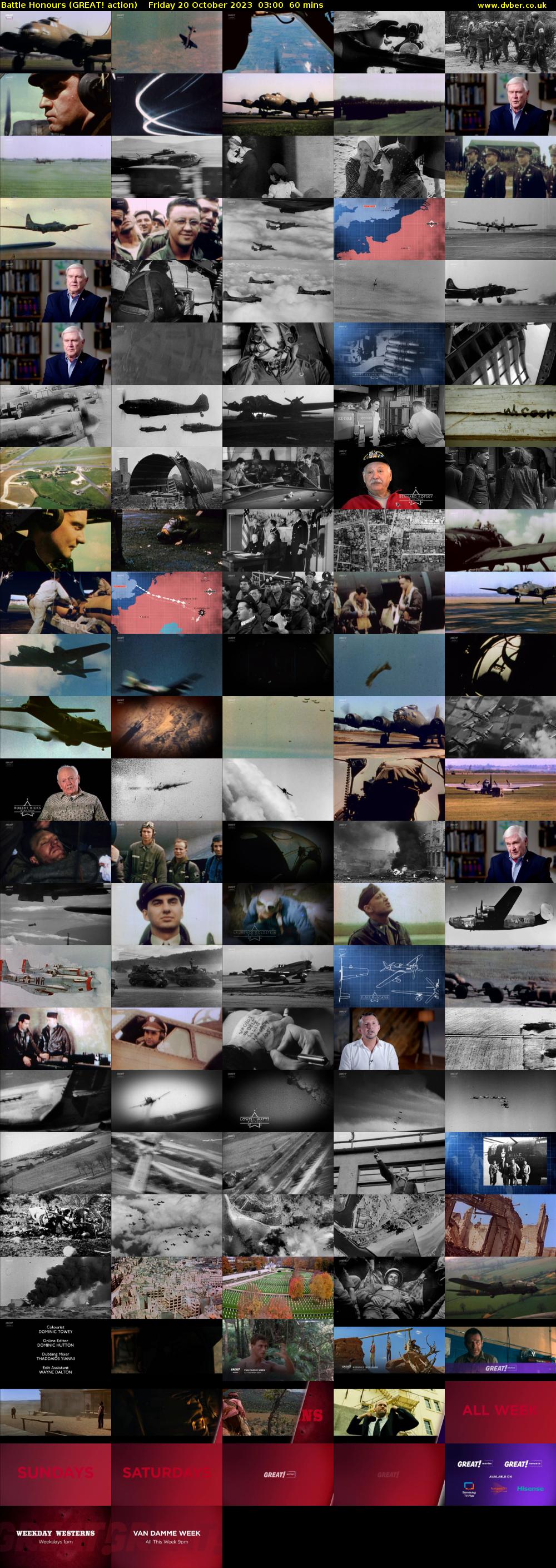 Battle Honours (GREAT! action) Friday 20 October 2023 03:00 - 04:00