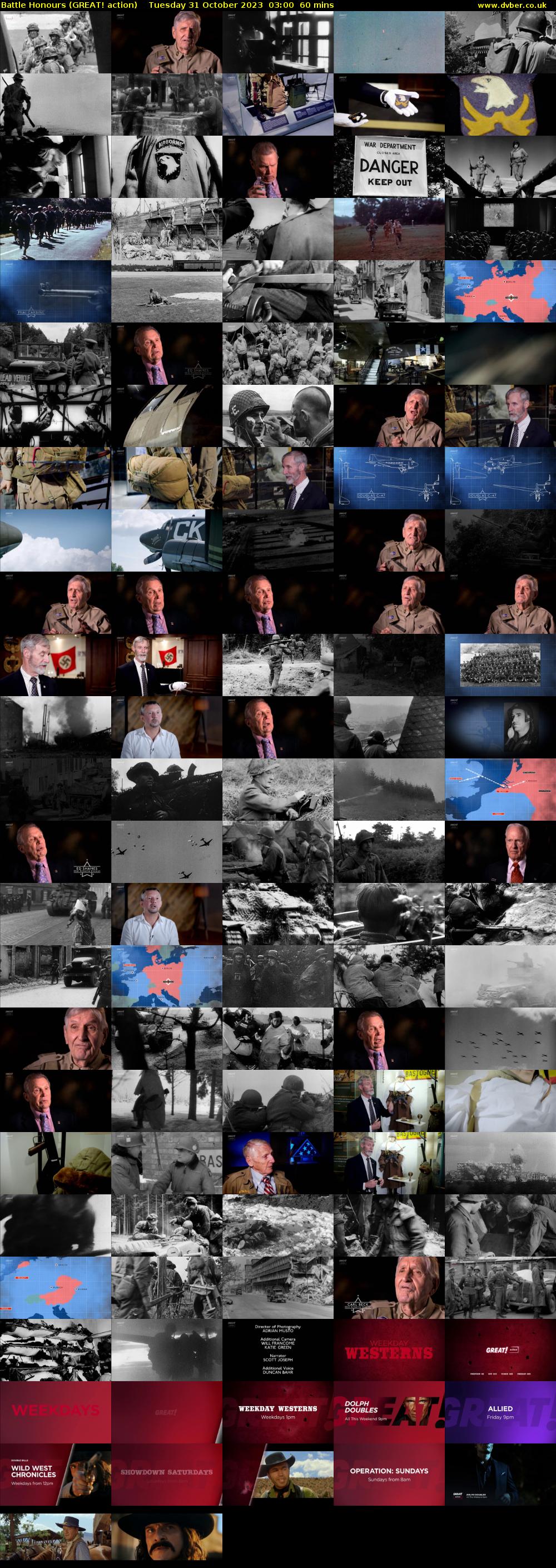 Battle Honours (GREAT! action) Tuesday 31 October 2023 03:00 - 04:00