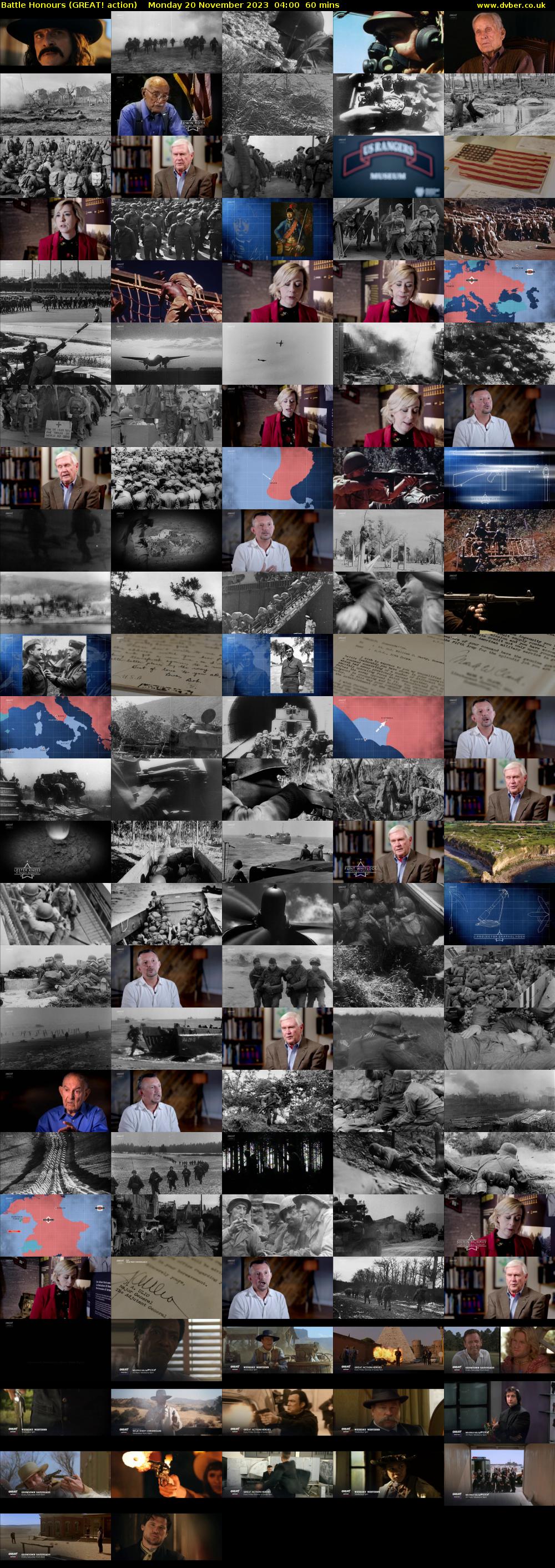 Battle Honours (GREAT! action) Monday 20 November 2023 04:00 - 05:00