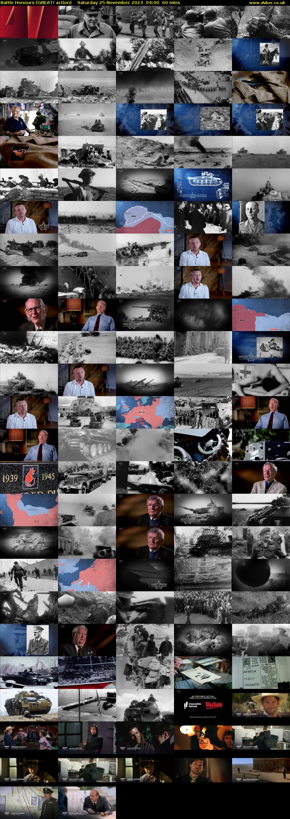 Battle Honours (GREAT! action) Saturday 25 November 2023 04:00 - 05:00