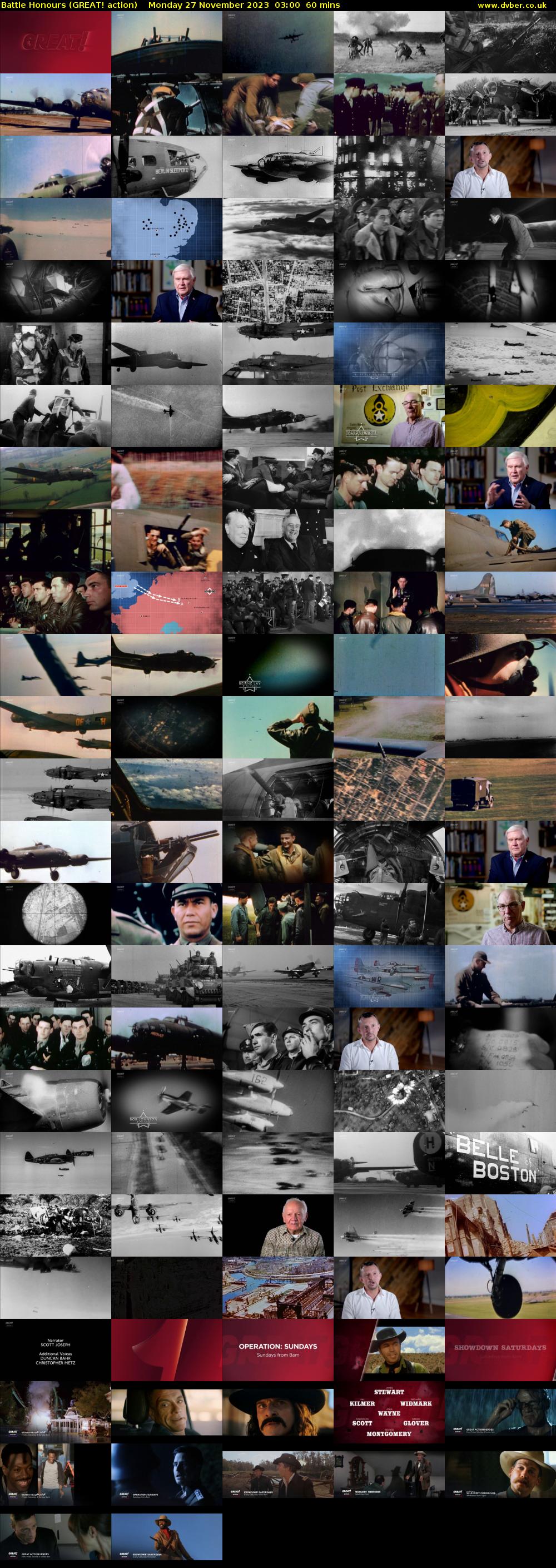 Battle Honours (GREAT! action) Monday 27 November 2023 03:00 - 04:00