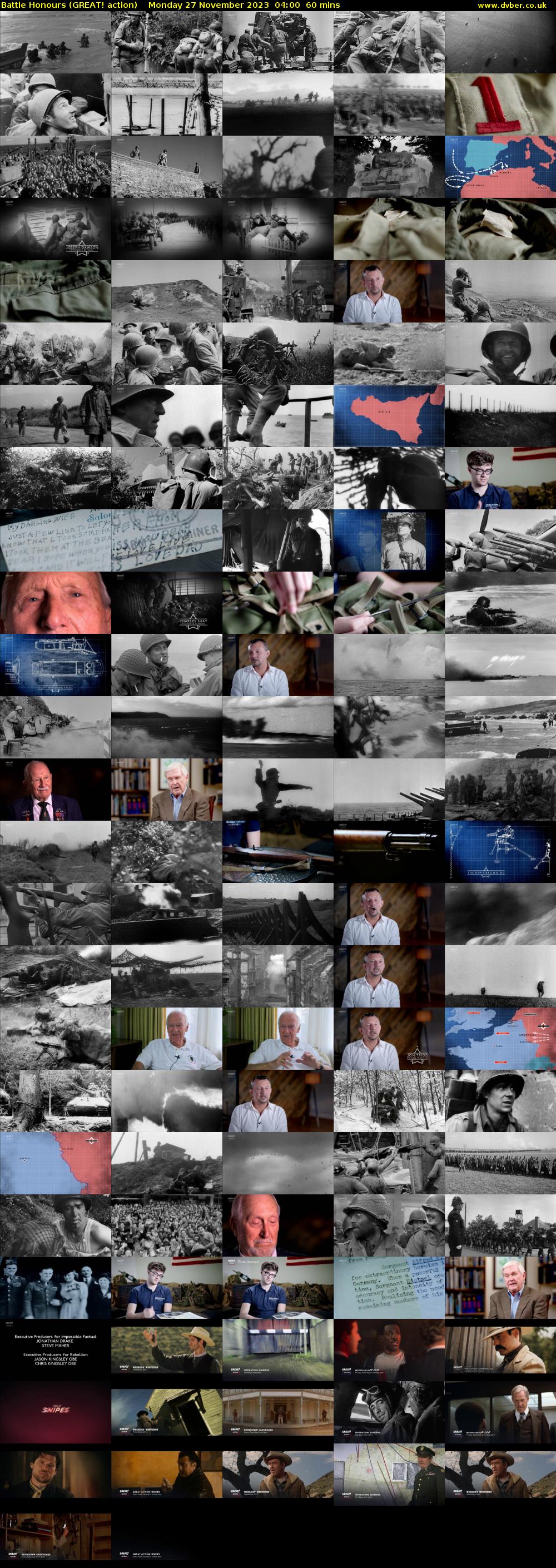 Battle Honours (GREAT! action) Monday 27 November 2023 04:00 - 05:00