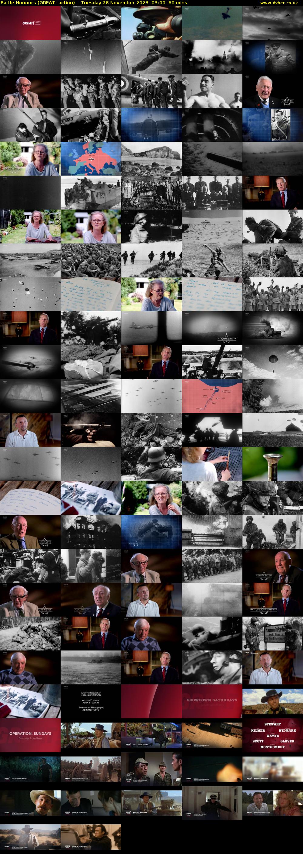 Battle Honours (GREAT! action) Tuesday 28 November 2023 03:00 - 04:00