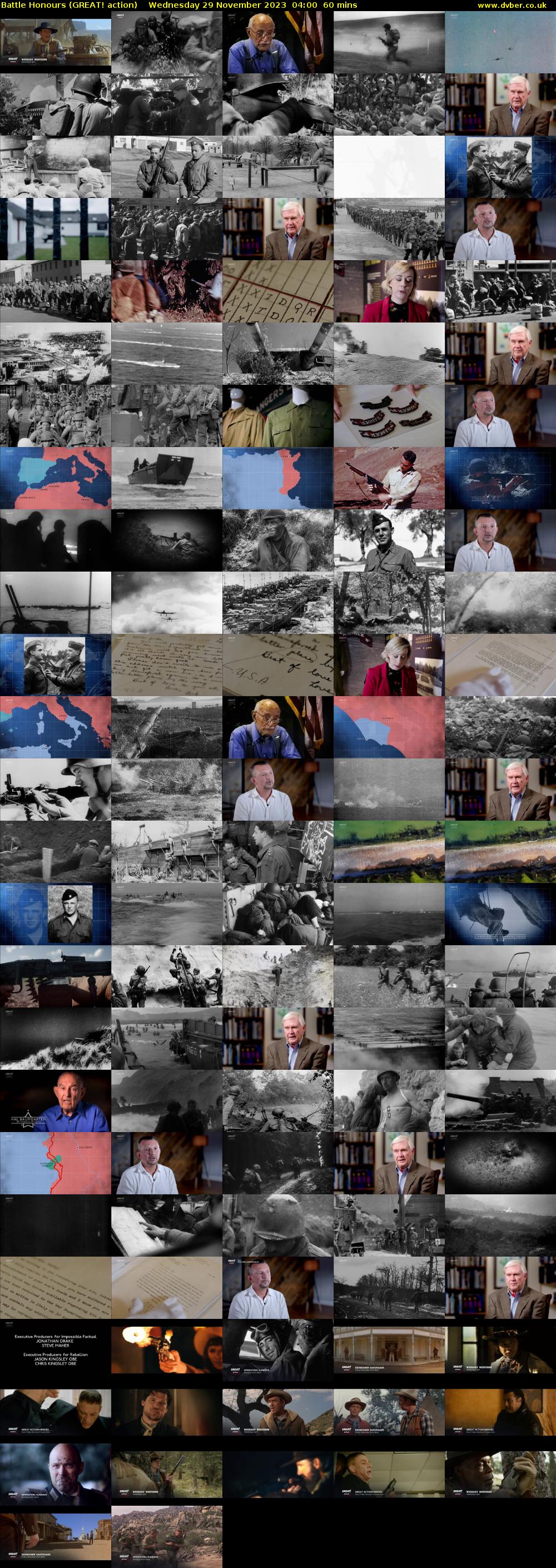 Battle Honours (GREAT! action) Wednesday 29 November 2023 04:00 - 05:00