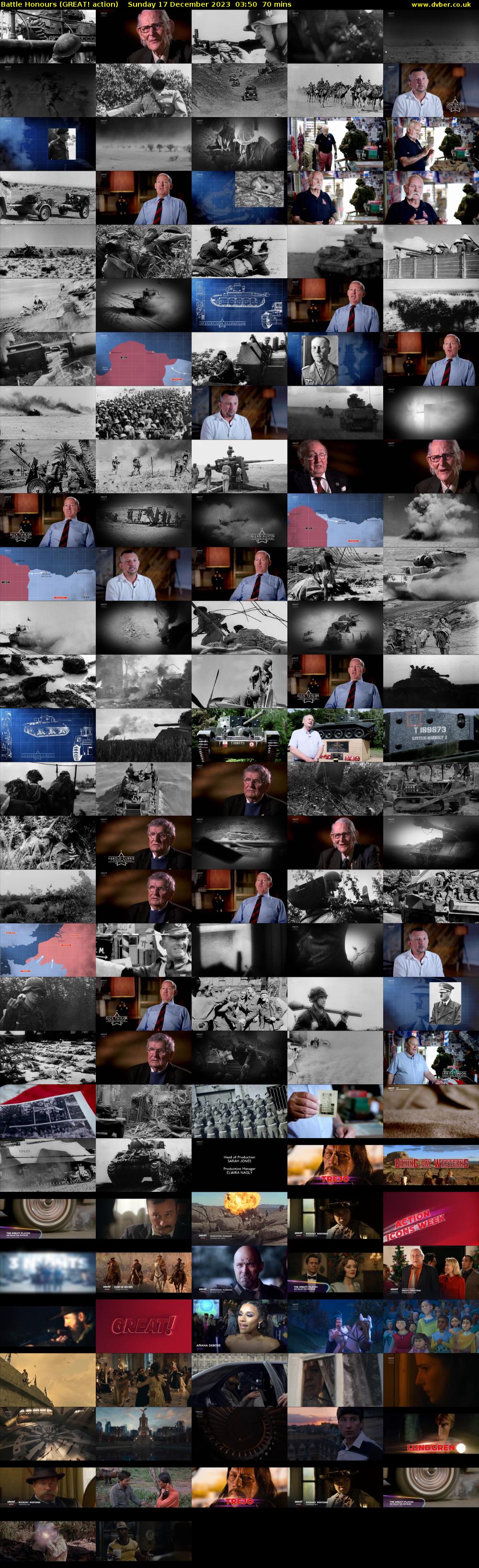 Battle Honours (GREAT! action) Sunday 17 December 2023 03:50 - 05:00