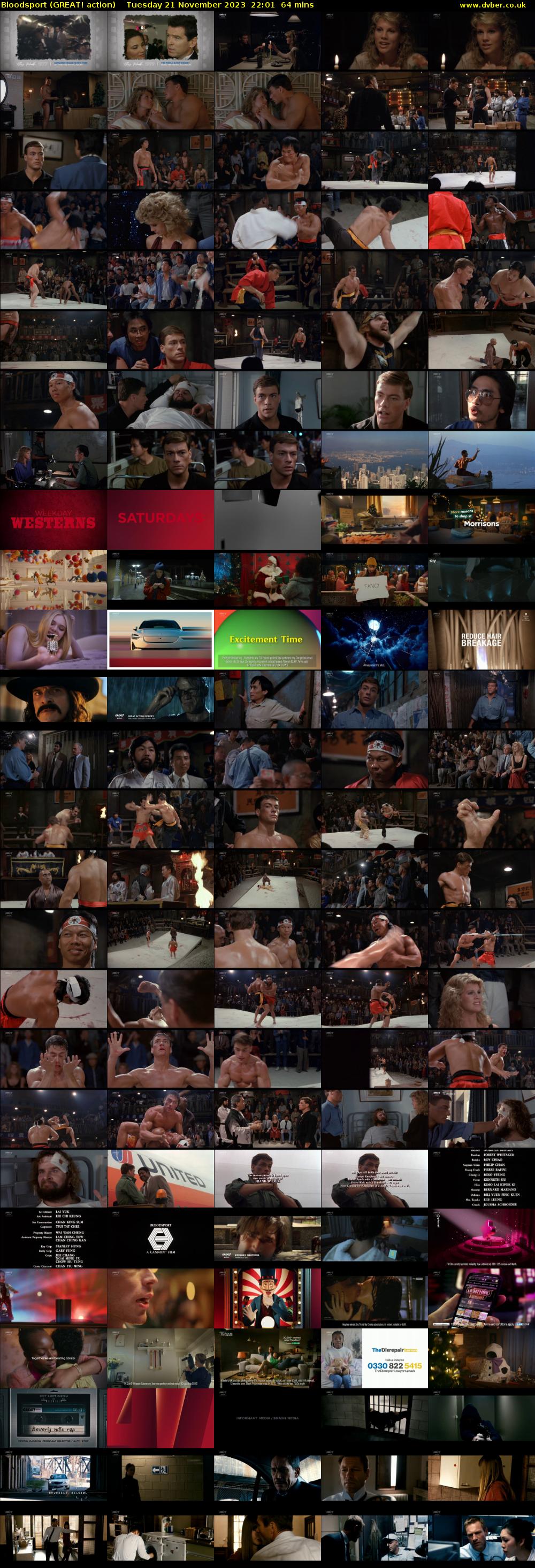 Bloodsport (GREAT! action) Tuesday 21 November 2023 22:01 - 23:05