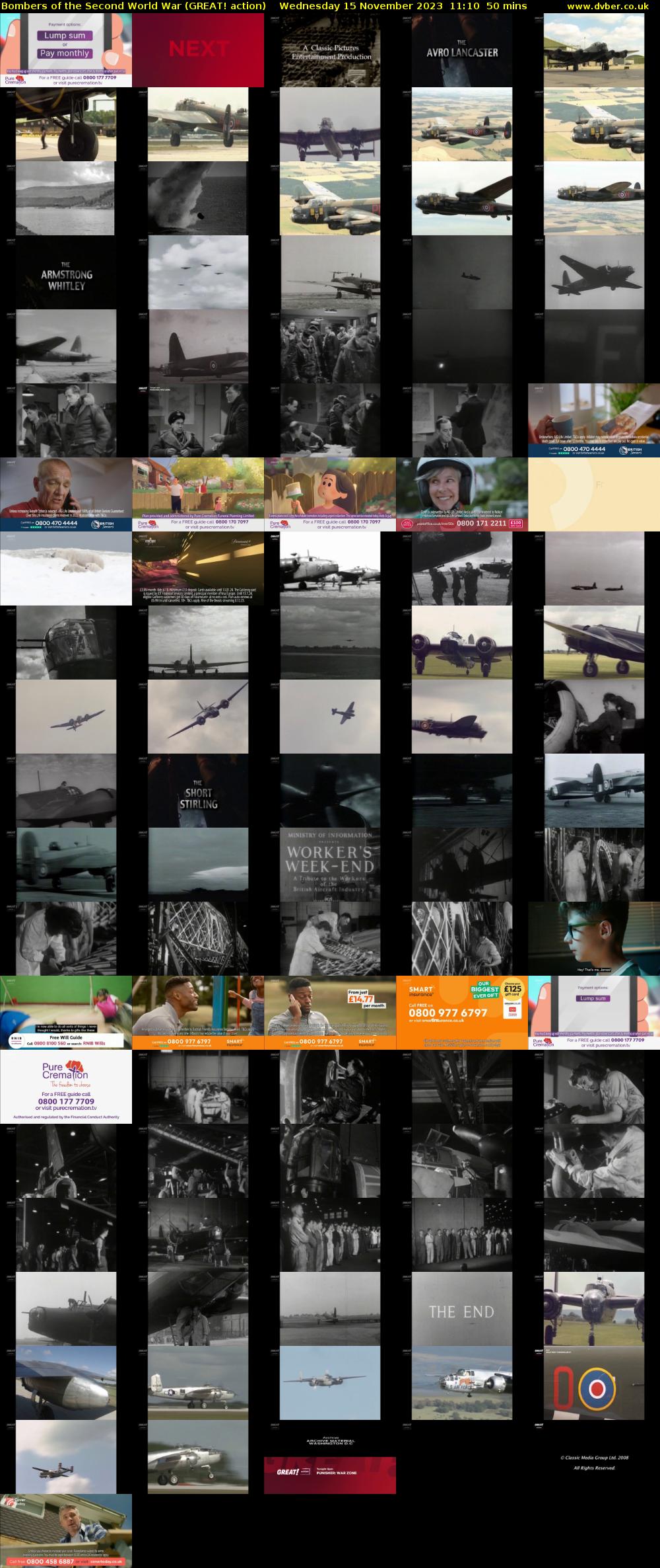 Bombers of the Second World War (GREAT! action) Wednesday 15 November 2023 11:10 - 12:00