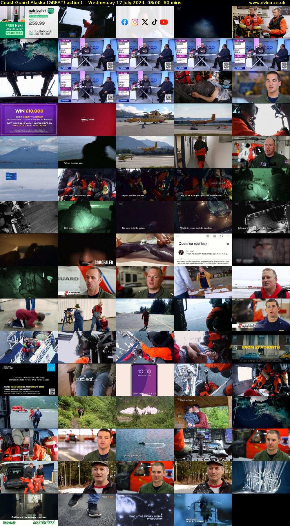 Coast Guard Alaska (GREAT! action) Wednesday 17 July 2024 08:00 - 09:00