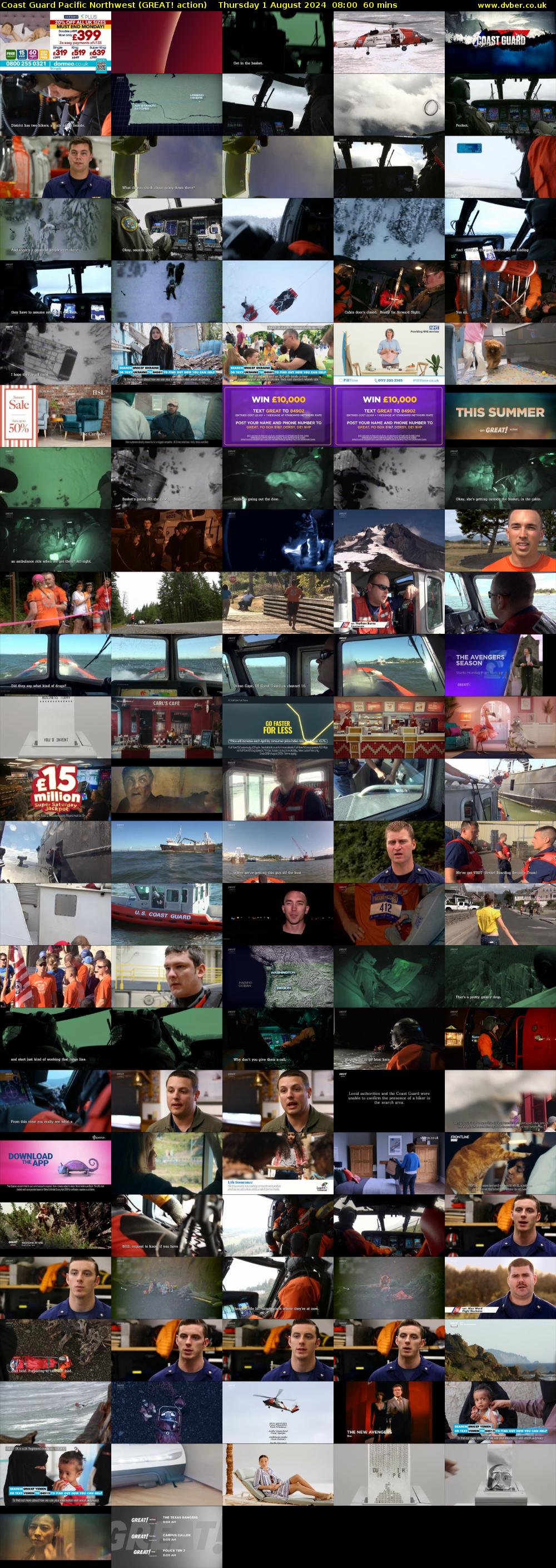 Coast Guard Pacific Northwest (GREAT! action) Thursday 1 August 2024 08:00 - 09:00