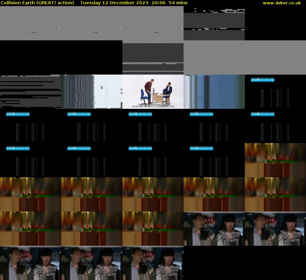 Collision Earth (GREAT! action) Tuesday 12 December 2023 20:06 - 21:00