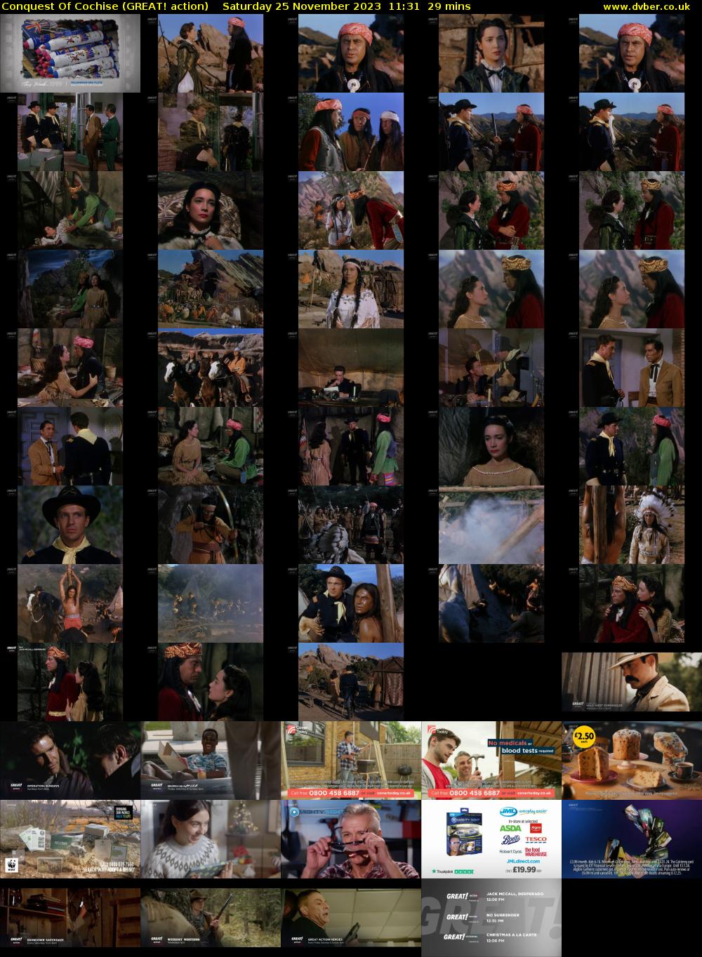 Conquest Of Cochise (GREAT! action) Saturday 25 November 2023 11:31 - 12:00