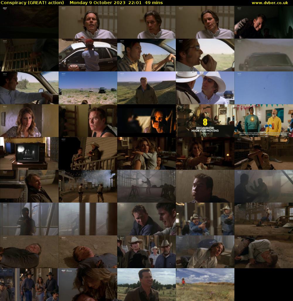 Conspiracy (GREAT! action) Monday 9 October 2023 22:01 - 22:50