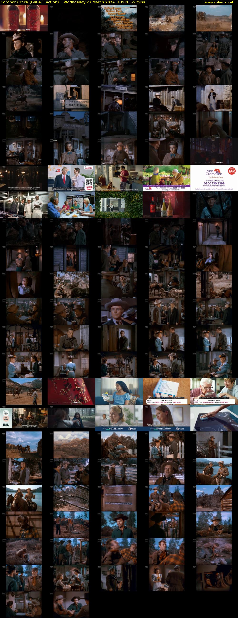 Coroner Creek (GREAT! action) Wednesday 27 March 2024 13:00 - 13:55