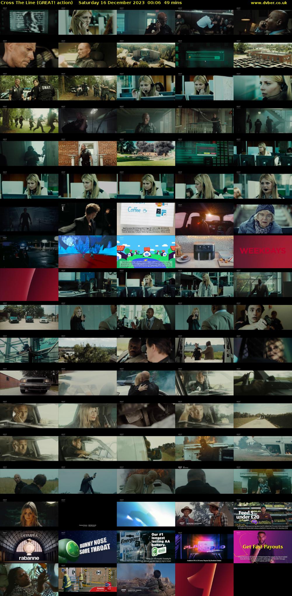Cross The Line (GREAT! action) Saturday 16 December 2023 00:06 - 00:55